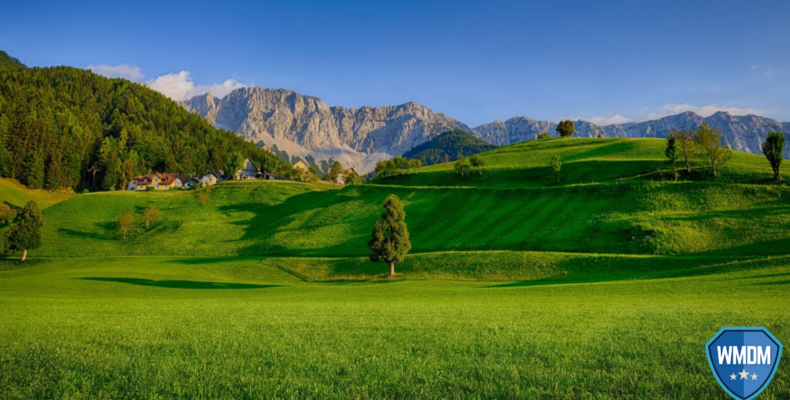 Spring Cleaning - landscape photo of green fields and mountains